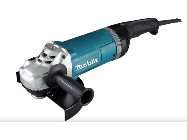 Makita GA9080X1 vinkelsliper, 2700 W, 230 mm, 6,4 kg, roterbart bakre håndtak, vibrasjonsdempende sidehåndtak