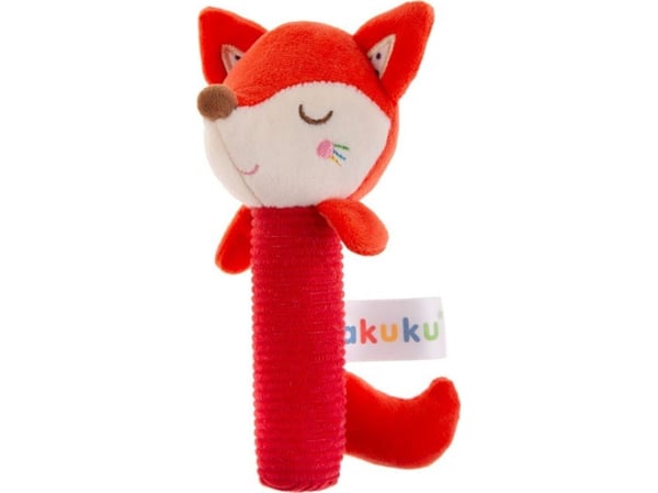 Akuku A0643 RATTLE SQUEAKER FOX PLYSK