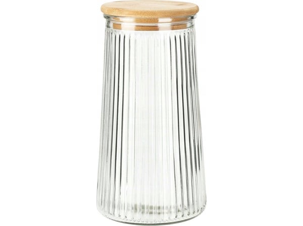 Excellent Houseware glasskrukke med bambuslokk, tett lukking