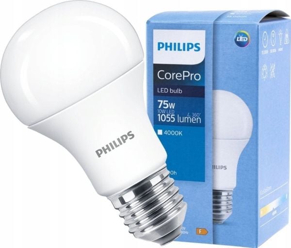 Philips CorePro LED 16907400, 10 W, 75 W, E27, 1055 lm, 15000 timer, Kjølig hvit