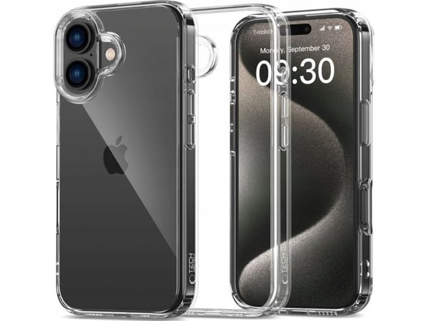 Tech-Protect FlexAir hybrid-etui til iPhone 16 - Klar