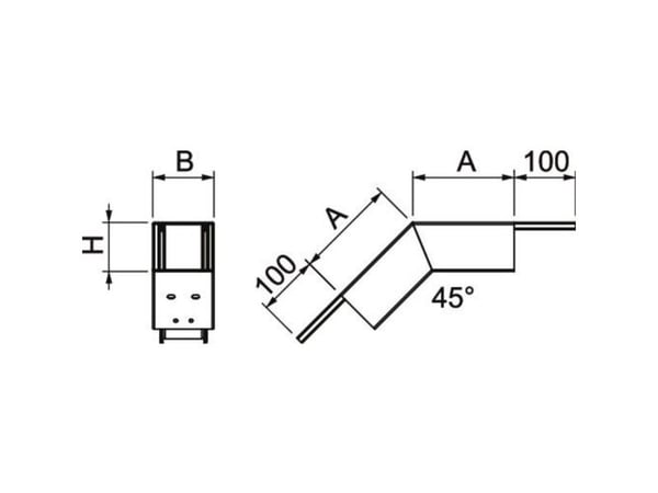 OBO Bend 45° PLM BF 0810 FS falling - Kaapelitarvikkeet (7218106)