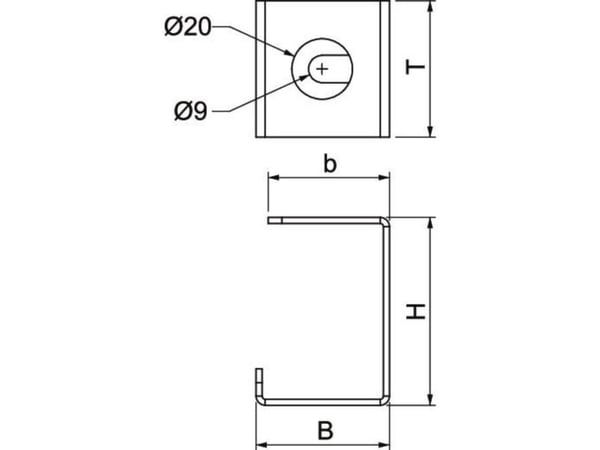 OBO Bettermann kabelclips för takmontering PLM CB 0810 FS (7218148)