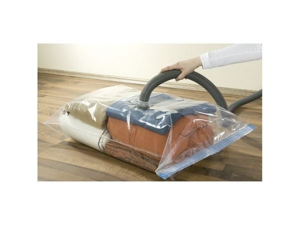 WENKO 3792730100, Myk klesoppbevaringsbag, Gjennomsiktig, Polyamid, Polyethylen, Glidelås, 92 cm, 136 cm