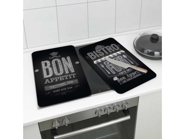 Wenko Lasiset suojalevyt BON APPETIT liedelle - 2 kpl, WENKO,