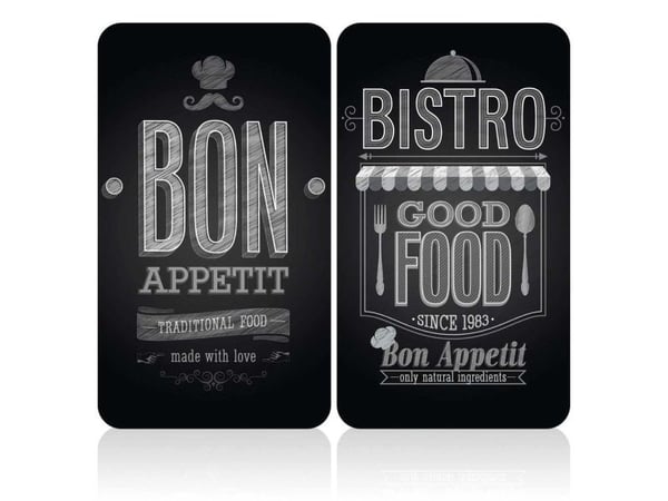 Wenko Lasiset suojalevyt BON APPETIT liedelle - 2 kpl, WENKO,