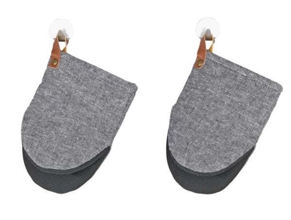 WENKO 53004100, Gryteklut, Grå, Bomull, Stoff/Tøy, Polyester, Viskose, 140 mm, 50 mm, 190 mm