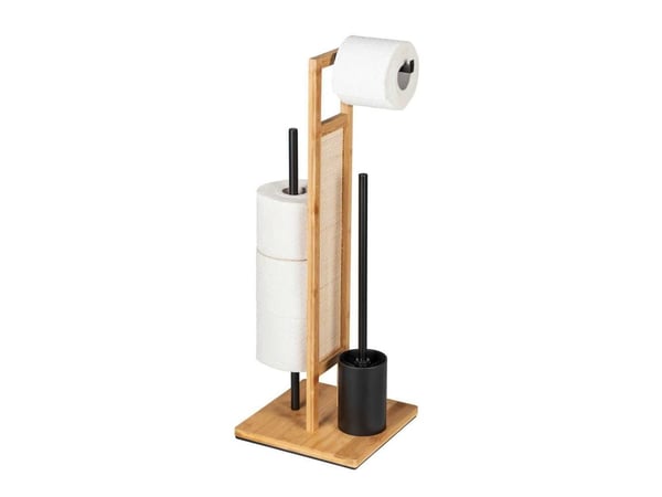 Wenko RIVALTA WC-paperin ja WC-harjan pidike, 3in1, bambu, WENKO, WENKO