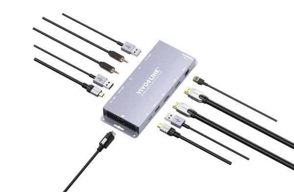 VivoLink - Dockningsstation - USB-C 3.2 Gen 2 - 2 x HDMI - 1GbE - 100 Watt