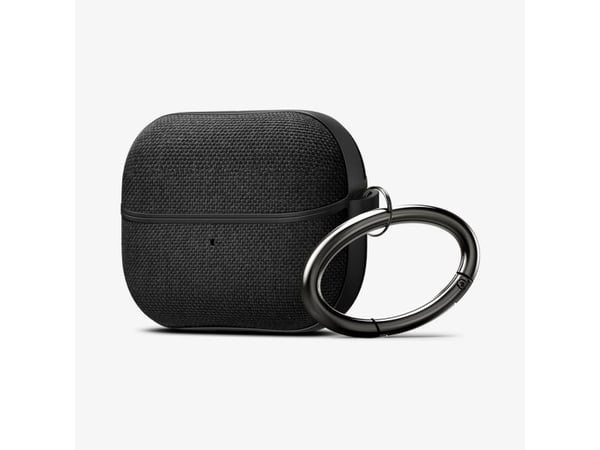 Spigen Urban Fit - Eske for ladeboks for tådløse ørepropper - polykarbonat, premium knitted fabric - svart - for Samsung Galaxy Buds3, Buds3 Pro