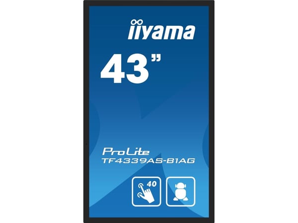 iiyama ProLite TF4339AS-B1AG - 43" diagonaaliluokan (42,5" katseltavaksi) LED-taustavalaistu LCD-paneelinäyttö - digitaalinen opaste - sisäänrakenn...