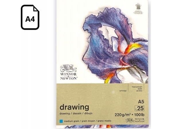 Ritblock medium A4 220 g 25 blad