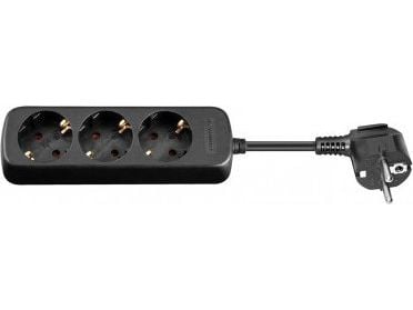 Goobay AC power Extension, 1,5 m, musta