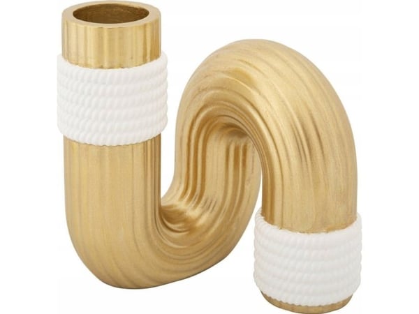 Ferretti vase i bølgeform i polyresin, høyde 13 cm