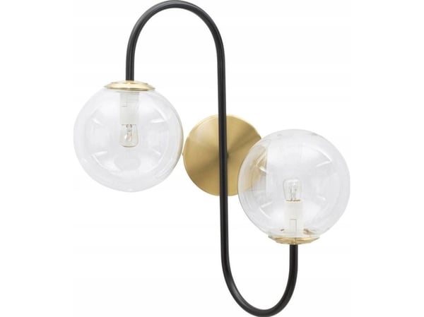 Vegglampe Ferretti med glasskuler og metall