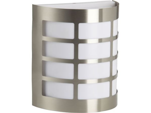 Brilliant Rune, Utendørs veggbelysning, Rustfritt stål, Hvit, Plast, Rustfritt stål, IP44, Hage, Terrasse, II