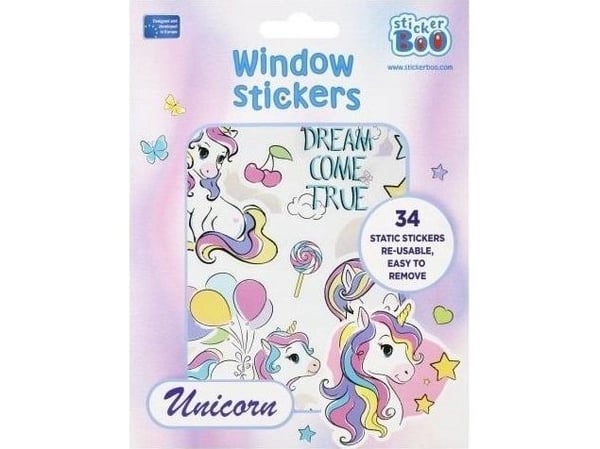 STICKERBOO klistremerke til vindu enhjørning 160x210/4K S-B STK 12/240
