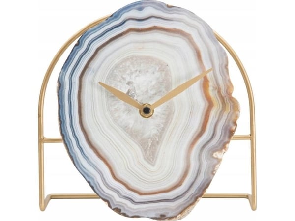 Ferretti Elegant klocka med agatmönstrad urtavla, 20 x 19,5 cm