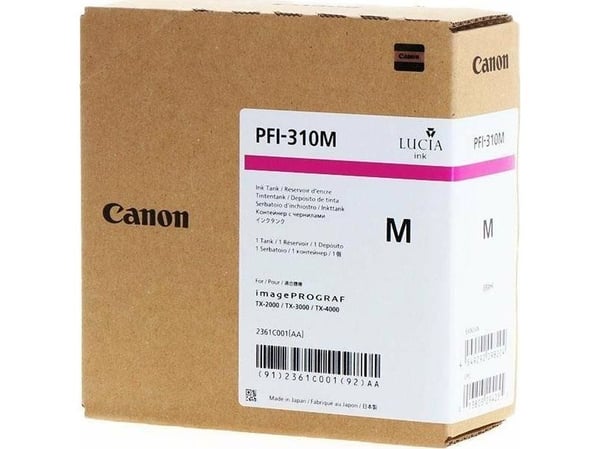 Canon PFI-310M, Magenta, Väriainepohjainen muste, 330 ml