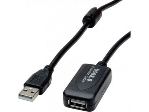 USB-kabel Secomp USB-A till USB-A 15 m svart