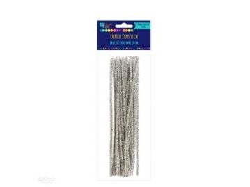 DP Craft kreative tråder 30 cm sølv, 25 stk. KSDR-031