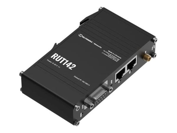 Teltonika RUT142 - Langaton reititin RS-232 - Wi-Fi - 2,4 GHz - DIN-kiskoon kiinnitettävä