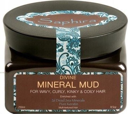 Saphira Divine Mineral Mud for Curly and Wavy Hair Hair Moisturizer and Deep Conditioning Hair Mask 16.9 Ounce