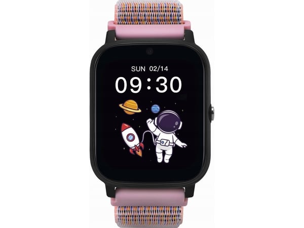 Smartklokke for barn Garett Kids Tech 4G, Sort med rosa reim