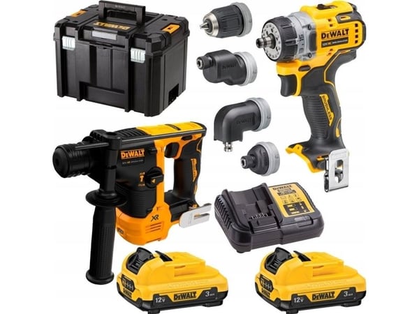 Dewalt sähkötyökalusarja DEWALT.COMBO KIT 12V DCK2101L2T (DCH072 DCD703) 2x3.0Ah TSTAK