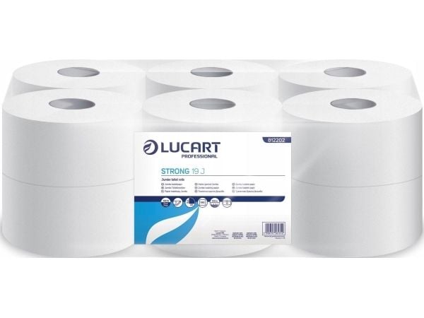 Karen Lucart Strong 19 J jumbo toalettpapper, 2-lagers, 130 m, cellulosa — 12 rullar