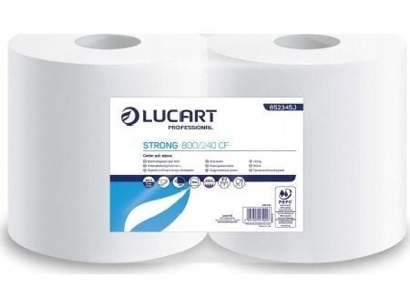 Karen Lucart Strong 800/240 CF - rengöringsrulle, 2-lagers, 240 m, cellulosa - 2 rullar