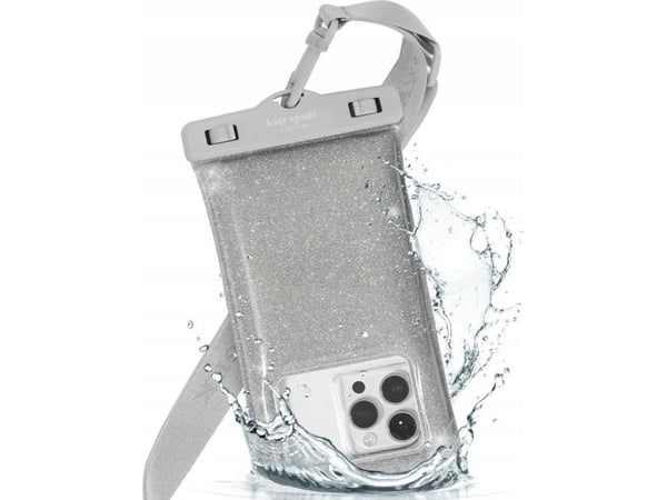Case-Mate Kate Spade New York Vedenpitävä kelluva pussi - Vedenpitävä kotelo älypuhelimille jopa 6,7" (That Sparkle)