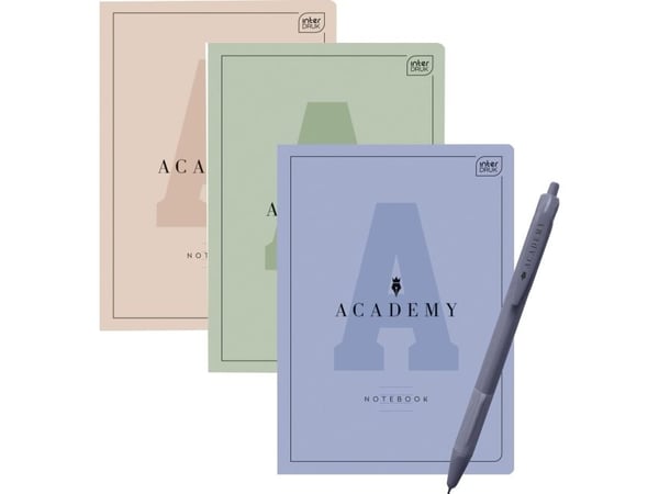 Interdruk skrivebok A5/60K linjer Academy (3 stk)