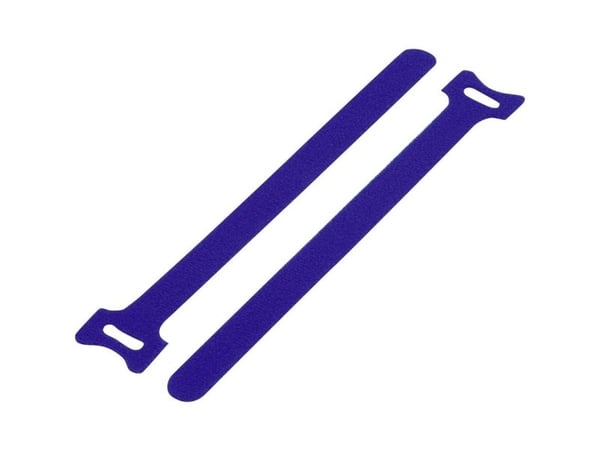 TRU COMPONENTS kardborreband kabelbindare för buntning statisk loop (L x B) 180 mm x 12 mm blå 20 st