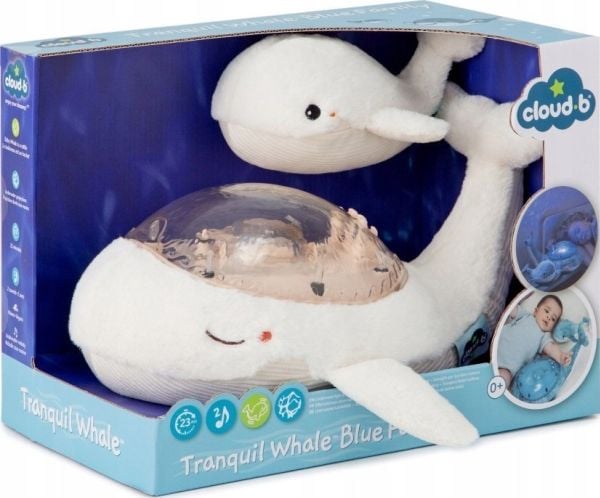 Cloud b Tranquil Whale Whale Lamp og Rangle hvit