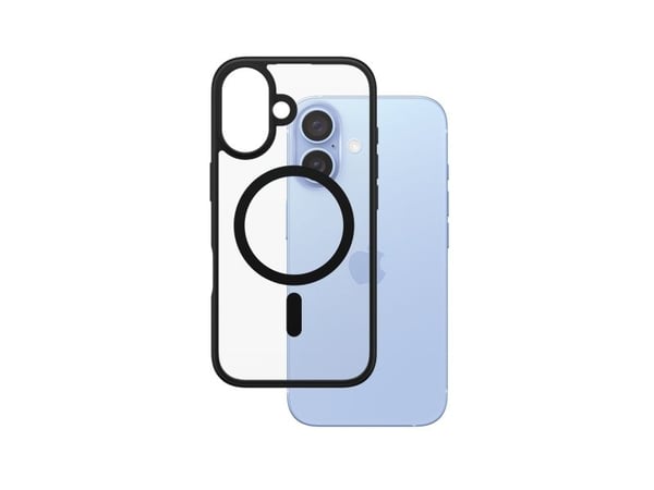 PanzerGlass ® HardCase Transparent w. Black MagSafe & Frame iPhone 16, Suojus, Apple, Apple - iPhone 16, musta