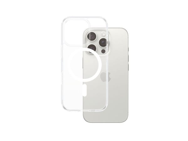 PanzerGlass HardCase - Baksidedeksel for mobiltelefon - MagSafe-samsvar - polykarbonat, termoplast-polyuretan (TPU) - hvit, gjennomsiktig - for App...