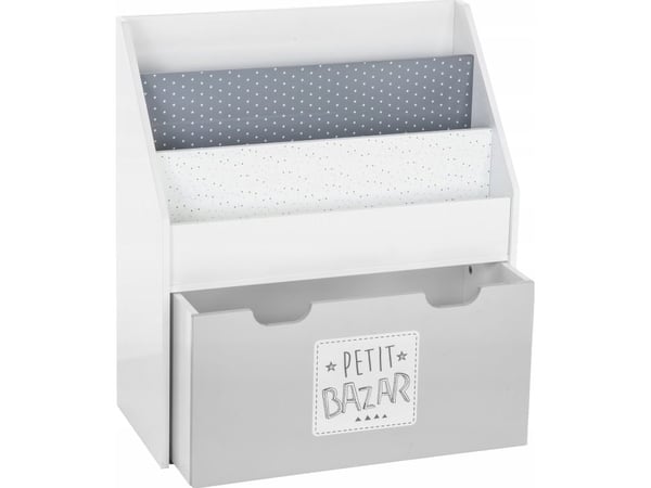 Atmosphera hylle med skuff og rom 62,5 x 30 x 70 cm hvit-grå