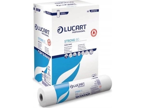 Karen Lucart Strong 80 - medisinsk underlag på rull, 2 lag, 80 m, cellulose - 1 rull Karen Lucart Strong 80 - medisinsk underlag på rull, 2 lag, 80 m, cellulose - 1 rull