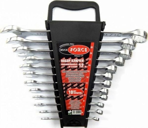 ROCKFORCE nøkkel flat plask/åpne 12 deler (6-22 mm)