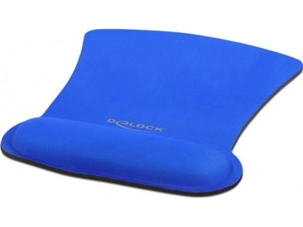Delock Ergonomic - Musmatta med handledsstöd - blå