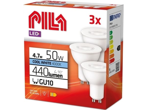 Ledvance 3x Pila LED-lamppu 4.7W (50W) GU10 MR16 heijastin 36D 440lm 230V 4000K neutraali Signify 929003038351