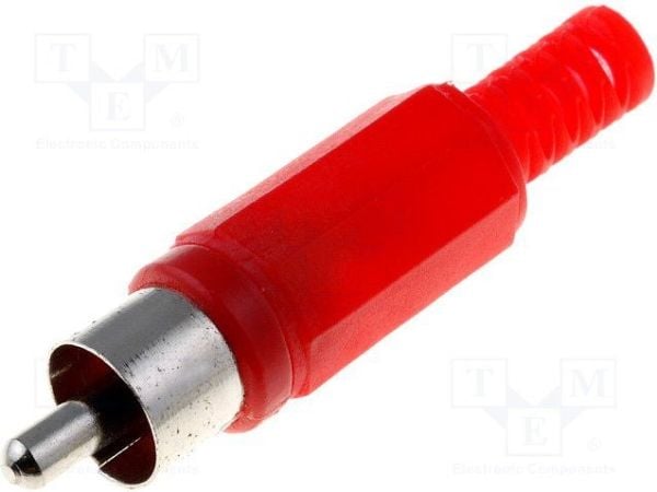 Goobay RCA plug, RCA, Röd, 1 styck