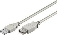 Goobay 68621, 0,3 m, USB A, USB A, USB 2.0, Hankjønn/hunkjønn, Grå