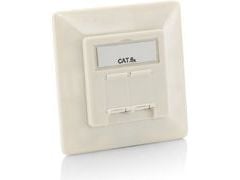 Equip 125772, RJ-45, 6a, Valkoinen, 80 mm, 38,2 mm, 80 mm