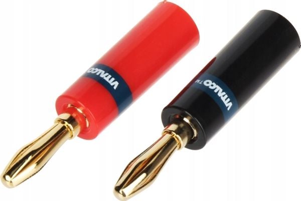 Vitalco Pari banaanipistokkeita BAN-PLUG-V1 PUNAINEN + MUSTA VITALCO VITALCO