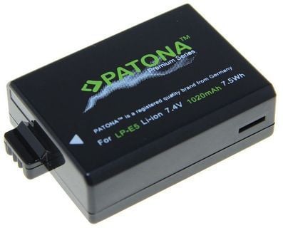 PATONA 1211, Lithium-Ion (Li-Ion), 1020 mAh, Kamera, Canon EOS 1000D, 450D, 500D, 7,4 V, 7,5 Wh