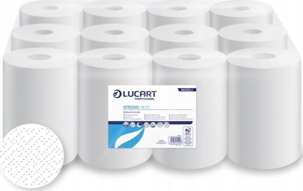 Karen Lucart Strong 14 CF - mini kjøkkenrull på rull, 2 lag, 55 m, cellulose - 12 ruller