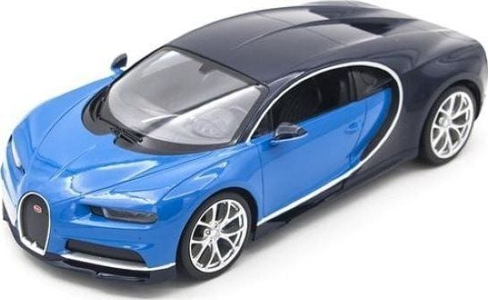 Rastar Bugatti Chiron sininen RASTAR malli 1:14 Kauko-ohjattava auto + LED-valot + 2.4 GHz kaukosäädin + kauko-ohjain