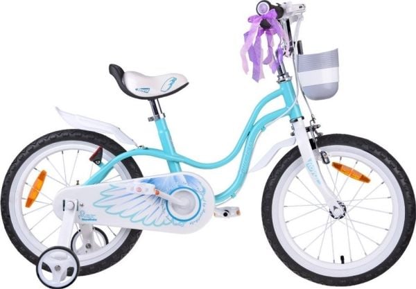 Royalbaby barnecykkel 16" Little Swan med kurv og støttehjul RB16-18